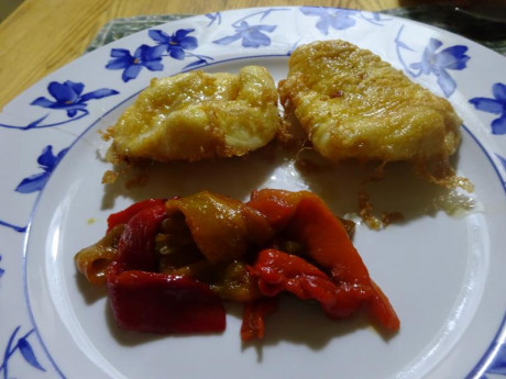 Hoy para comer acelgas hervidas y chuletón de vaca gallega vieja con seis semanas de maduración en cámara 120