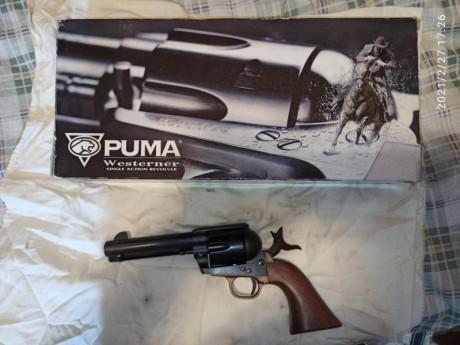   VENDIDO  
Hola
Pongo a la venta revólver del 45 LC de la marca Pietta.
Cañon de 4 3/4 , modelo Milenium 00