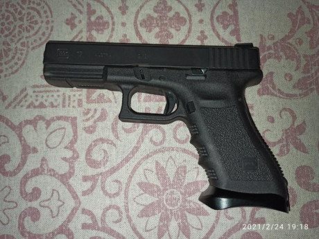 Hola
Pongo a la venta pistola Glock 17 de 3 generación en perfecto estado preparada para IPSC Standard.
Sin 02