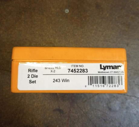 Vendo dies del 243Winchester. Lyman.
Prácticamente nuevos, habré recargado unos 30 cartuchos.
 Regalo 02