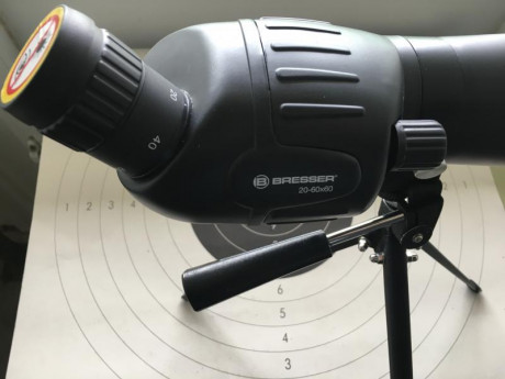 Vendo telescópico 20-60x60 Bresser en perfecto estado y solo utilizado en galería de tiro, nunca salió 02