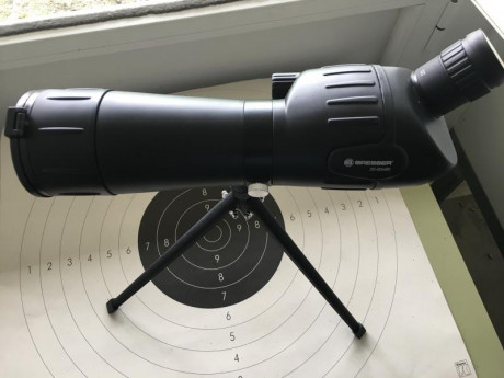 Vendo telescópico 20-60x60 Bresser en perfecto estado y solo utilizado en galería de tiro, nunca salió 01