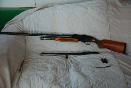 En venta escopeta Winchester mod 1300 de trombón o corredera , calibre 12 /70 y 76 . Con dos cañones uno 21