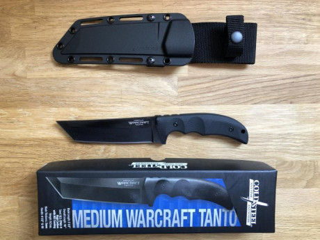 Cuchillo con hoja de 5 pulgadas, con funda (Secure-Ex) y caja original. Totalmente nuevo, SIN ESTRENAR, 01