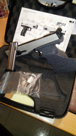 Se vende Walther SP22 M4.
Ideal para iniciarse sin un gran desembolso, cacha anatómicas, cañón 6" 11