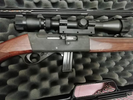 Se vende carabina calibre 22, marca Anschutz modelo 525. Se incluye visor 3-9x40 y maleta rígida de transporte. 01