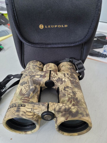 Prismáticos o binoculares Leupold Modelo Mojave BX-3 Pro Guide HD en 10x42 de aumentos y campana. Estado 02