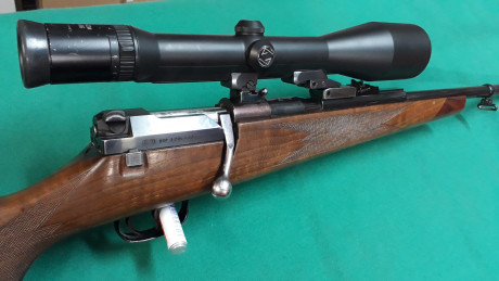Hola,
Vendo mauser modelo 66 calibre 300 W.M. con visor seis diavari zm 3-12 x56 monturas apel y gatillo 02