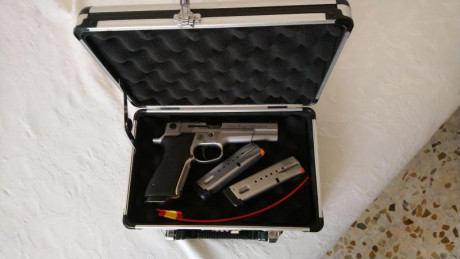 Vendo pistola Smith&Wesson Target Champion. Calibre 9 mm. Dos cargadores. Usada solo para precisión. 11