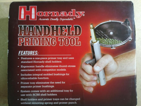 Vendo empistonador manual Hornady. Para pistones small y large. Muy poco uso. Cómo Nuevo. Lo vendo por 00
