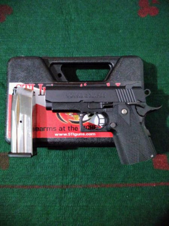 RESERVADA  pistola STI Total Eclipse. 45 ACP
Arma compacta y con excelente precisión, legalizada en licencia 00