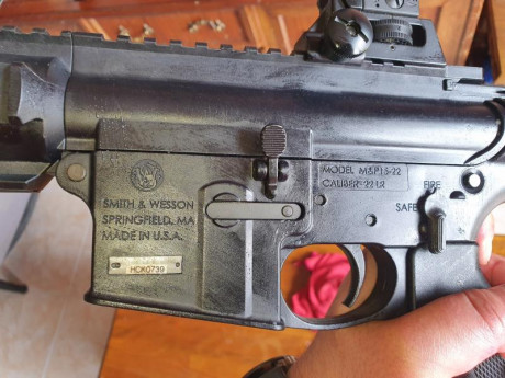 Buenas tardes, 
Vendo carabina M&W PM 15-22 negra, con 2 cargadores y visor holografico,
Muy cuidada 00