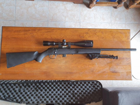 Buenas tardes,
Vendo carabina Marlin XT 22 VR más visor shiba 8 a 24x52 y bipode tipo Harris, usado para 02