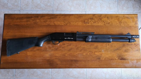 Buenas tardes, 
Vendo Escopeta de de repeticion Stinger RXT 1206 recámara mágnum 12-76
Prácticamente sin 02