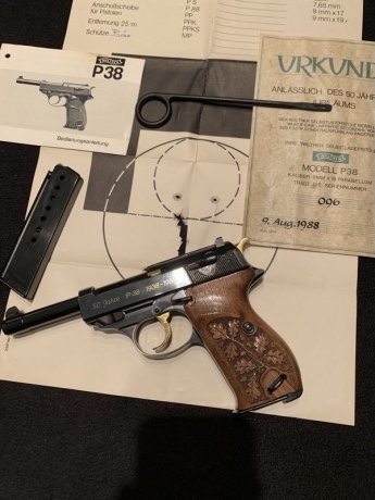Se vende esta Walther P38 50 aniversario toda de acero de las que se hicieron 500 unidades en 1988 y de 20