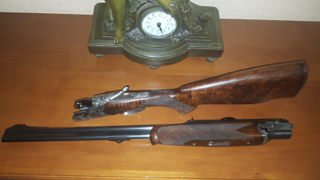 El Express Beretta S689 , una auténtica maravilla por diseño y acabado.
Calibre 9. 3x74r, superpuesto, 00