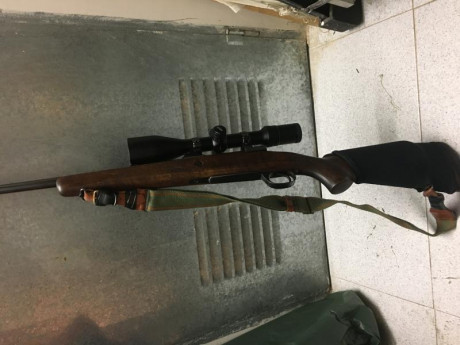 Rifle Santa Barbara en calibre 7mmRM con bases y monturas originales Apel madera en aceite lleva un visor 01