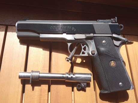 Pongo a la venta mi: 

COLT COMBAT ELITE 38 SUPERAUTO 5 PULGADAS Y CAÑON ADICIONAL 9 mm luger

Tiene un 02