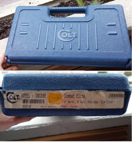 Pongo a la venta mi: 

COLT COMBAT ELITE 38 SUPERAUTO 5 PULGADAS Y CAÑON ADICIONAL 9 mm luger

Tiene un 00