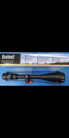 Hola.

Mi tío, vende visor Bushnell 6x24-50 AOEG. Retícula iluminada Mildot, paralage frontal, mínimo 00