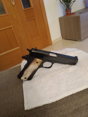 Motivo tener que ir desprendiéndome de mis armas por edad, pongo a la venta mi pistola Remington R1, calibre 00