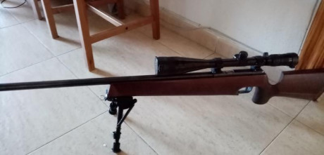 Buenas, vendo carabina anschulz modelo 64 en calibre 22lr con carril uit, vestida con un bauch and lomb 00