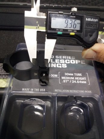 Pues eso, pongo a la venta unas anillas Vortex Pro Series VPR-30M para visores de Ø 30 milímetros, de 31