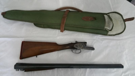 Escopeta calibre 12, modelo victor saraqueta, paralela,  precio 375 euros, tno 660179246 00
