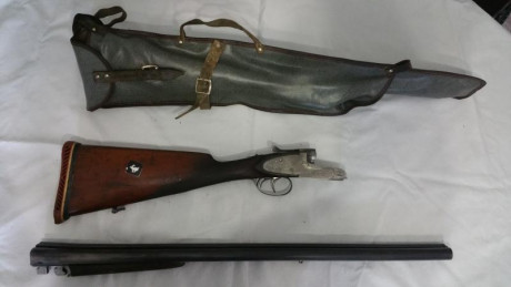 Escopeta, calibre 12,modelo F.A., paralela, precio  300 euros 00