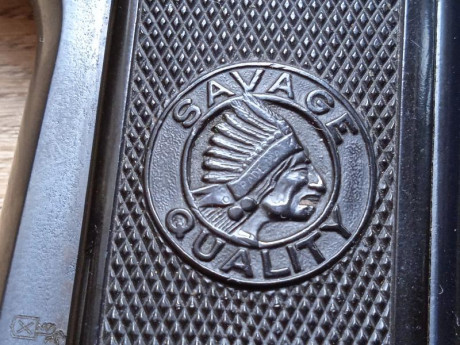 Pistola SAVAGE modelo 1907, en impecable estado. Guiada en F.
Calibre 7´65, cañón giratorio, la primera 21