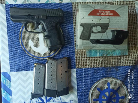 Hola a todos
Vendo kahr pm9, subcompacta, hasta ahora la más pequeña en 9mm parabelum.
Con 4 cargadores, 00