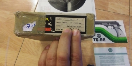 Buenos dias, vendo caja para astra ts22 con cargador manual garantia y diana de prueba, el conjunto 60 01