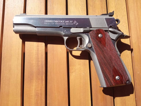 VENDIDA

Vendo:
pistola Colt Gold Cup National Match en acabado inoxidable, de calibre 45 ACP, modelo 01