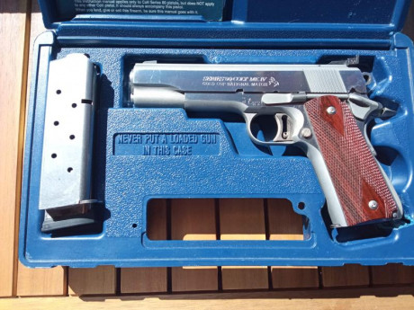 VENDIDA

Vendo:
pistola Colt Gold Cup National Match en acabado inoxidable, de calibre 45 ACP, modelo 00