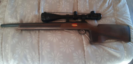  carabina 22lr modelo CZ 457 varmint MTR, con Cañón forjado y amartillado en frio de 52,5 cm y recamara 00