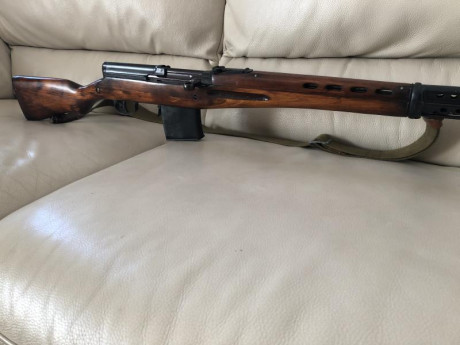 Saludos,
Vendo SVT-4O Tokarev calibre 7.62x54r fabricado en 1940. Semiautomático con cargador extraíble 10