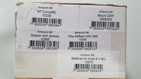 Hola, vendo Aimpoit Comp M2, de 4 moas,  tiene puesta la funda de goma del Comp 3, kill fash, con motura 11