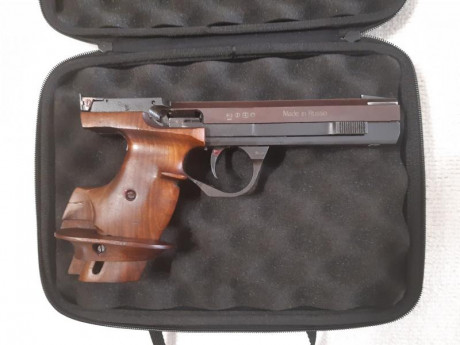 Vendo pistola Baikal IZH-35M, calibre 22 lr. en perfecto estado. Cachas anatómicas ajustables. Alimenta 20