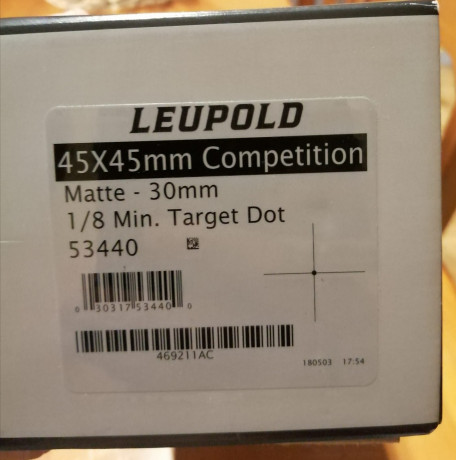 Se vende este magnífico y reconocido visor Leupold competition 45 * 45 en perfectísimo estado apenas uso 12