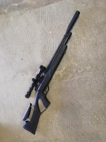 Para hacer espacio en casa y porque no la uso pongo en venta Gamo Coyote Whisper 4,5 con  mira Gamo 3-9x40 00