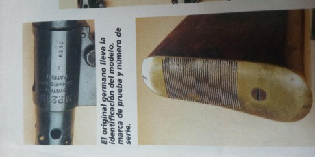 Arma magnificamente conservada,posiblemente única en España,con certificado BOPE actual y dos bolsas rígidas 80