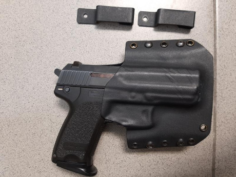 Buenas a todos,
Vendo funda exterior de kydex de calidad,  fabricada en USA, para pistola HK USP COMPACT. 00