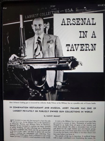Publicado en la revista GUNS en 1956. Este caballero de Oklahoma comenzó a comprar armas en la década 82