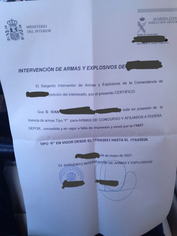 Buenas compañeros. ¿ alguno ha solicitado la licencia F en los últimos meses? Me refiero a expedición, 100