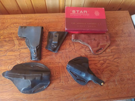 Se venden fundas de pistola y caja para Star super B
Las fundas son para varios modelos . Del 9 corto 00