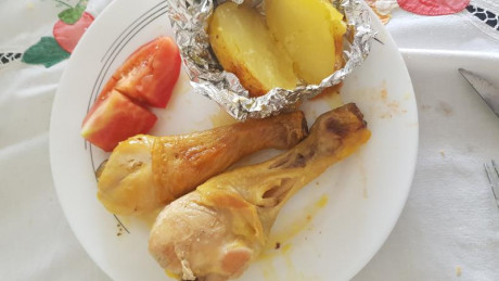Hoy para comer acelgas hervidas y chuletón de vaca gallega vieja con seis semanas de maduración en cámara 30