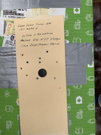 Bueno, para animar el foro un poco, propongo colgar fotos de dianas y arma usada para ello, pudiendo ser 10