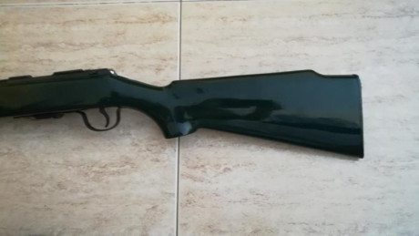 Carabina calibre 22lr, de cerrojo bastante precisa Onena modelo 500.
Va con 2 cargadores, de 5 y 10.
En 12