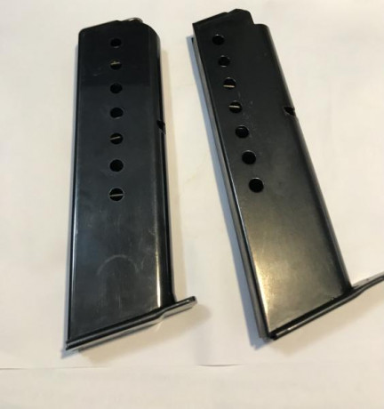 Se ofrecen dos cargadores nuevos para la pistola Walther P38 y Walther P5, cal 9x19  No es válido para 02