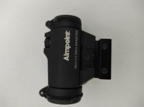 El Aimpoint Micro H2 2 MOA con montura Weaver y "RISER" para montar en un AR15, Perfecto estado 02